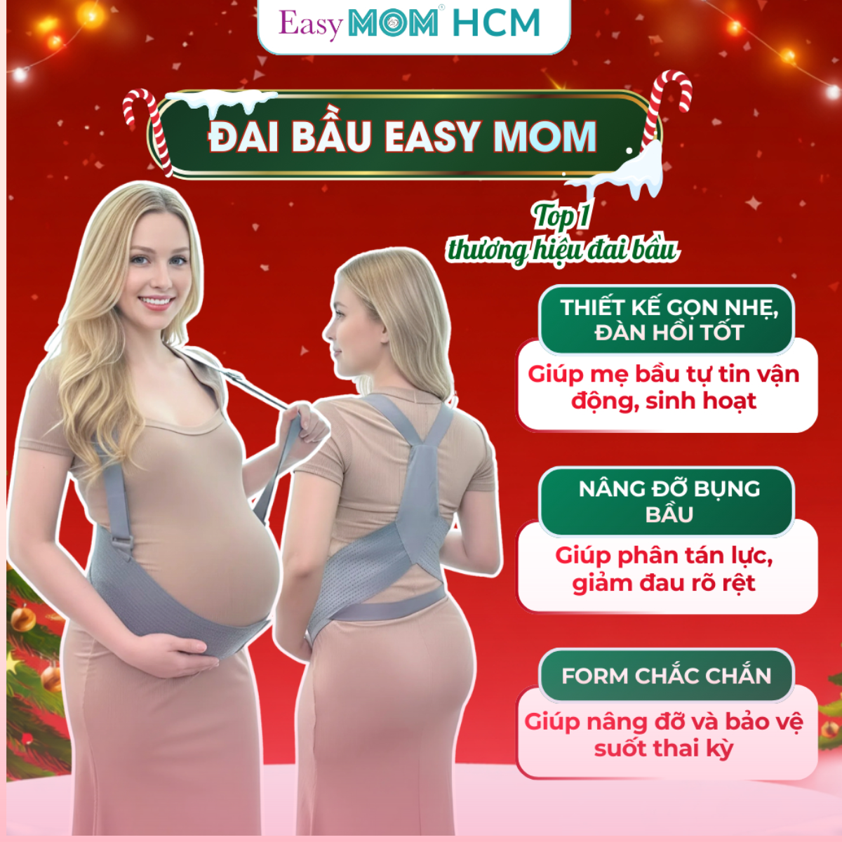 Phiên bản tiêu chuẩn phù hợp với mẹ cần sự hỗ trợ cơ bản, dễ đeo và thuận tiện trong sinh hoạt hằng ngày.