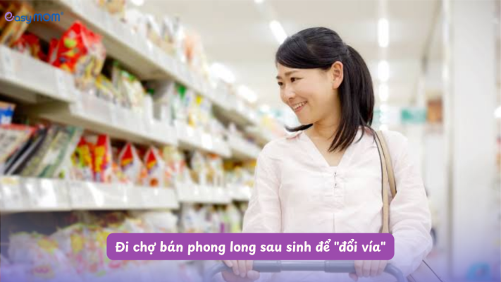 Đi chợ "đổi vía" là một trong những cách bán phong long sau sinh được nhiều gia đình Việt lưu truyền qua nhiều thế hệ