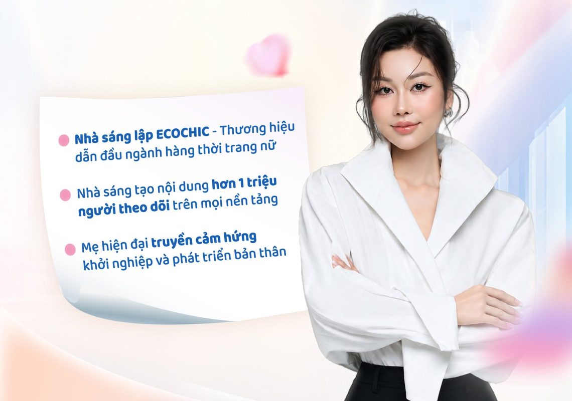 CEO Quỳnh Trần Ecochic – mẹ bỉm đa nhiệm vừa chăm hai em bé sinh đôi, vừa giữ nhịp công việc và theo đuổi hành trình nuôi con bằng sữa mẹ đầy yêu thương.