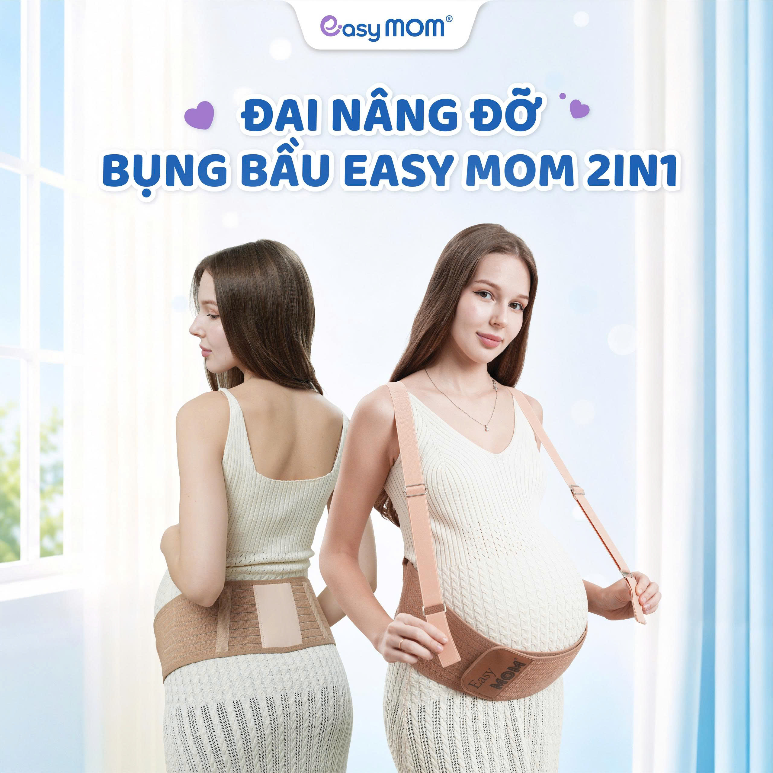 Đai nâng đỡ bụng bầu Easy MOM 2in1