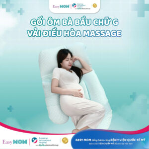 Gối Ôm Bà Bầu Chữ G vải điều hòa massage
