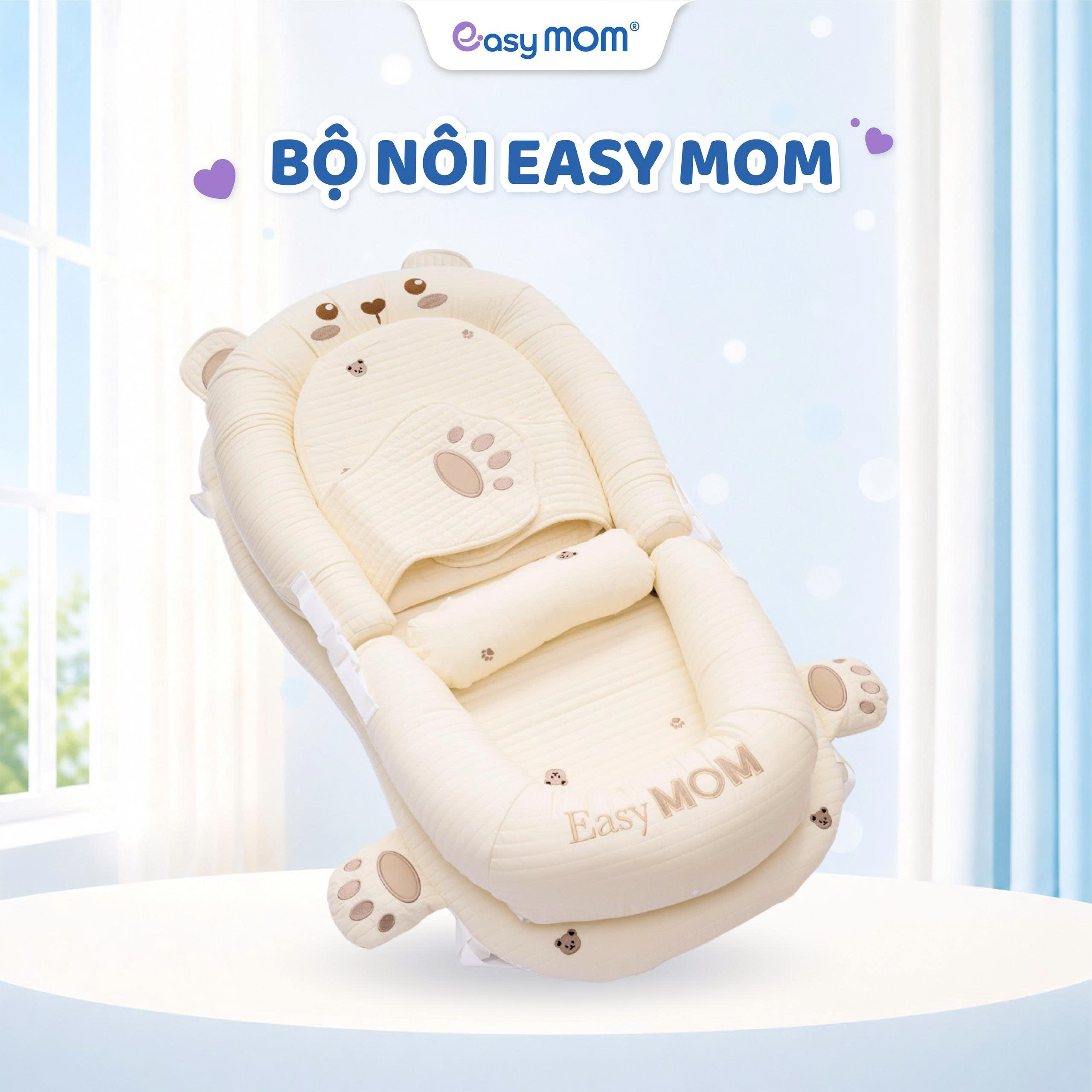 Bộ nôi đa năng chống trào gấp gọn Easy MOM